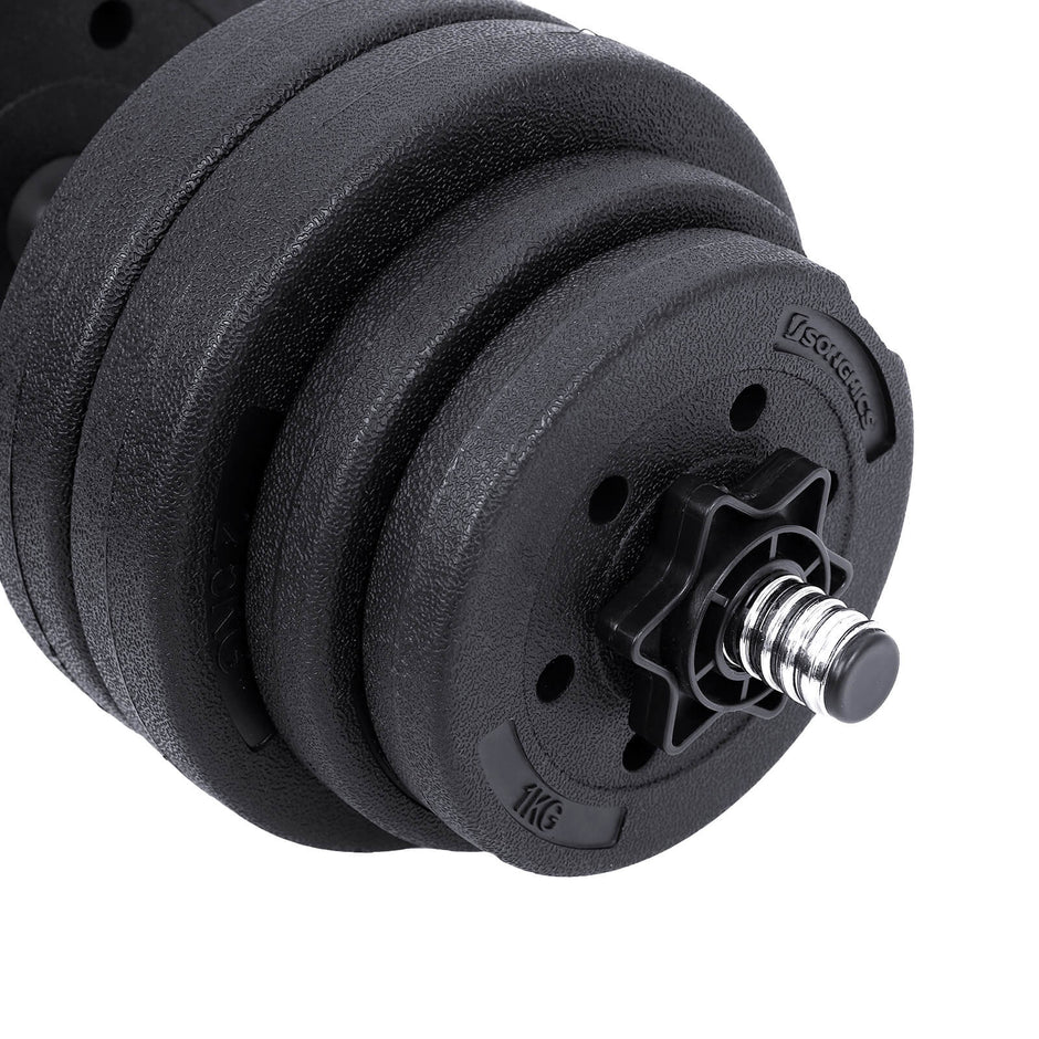 Hantelset – justerbara hantlar – 20 kg / 30 kg – svart