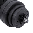 Hantelset – justerbara hantlar – 20 kg / 30 kg – svart