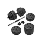 Halkers - Dumbell Set - 2 x 15 kg - Totalt 30 kg - svart