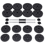 Halkers - Dumbell Set - 2 x 15 kg - Totalt 30 kg - svart