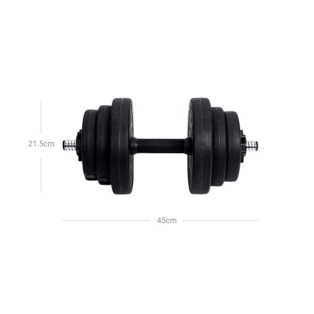 Halkers - Dumbell Set - 2 x 15 kg - Totalt 30 kg - svart