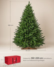 Kunstkerstboom – 180 cm – PE en PVC – Houten Standaard – Met Opbergtas – Groen