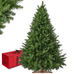 Kunstkerstboom – 220 cm – PE en PVC – Houten Standaard – Met Opbergtas – Groen