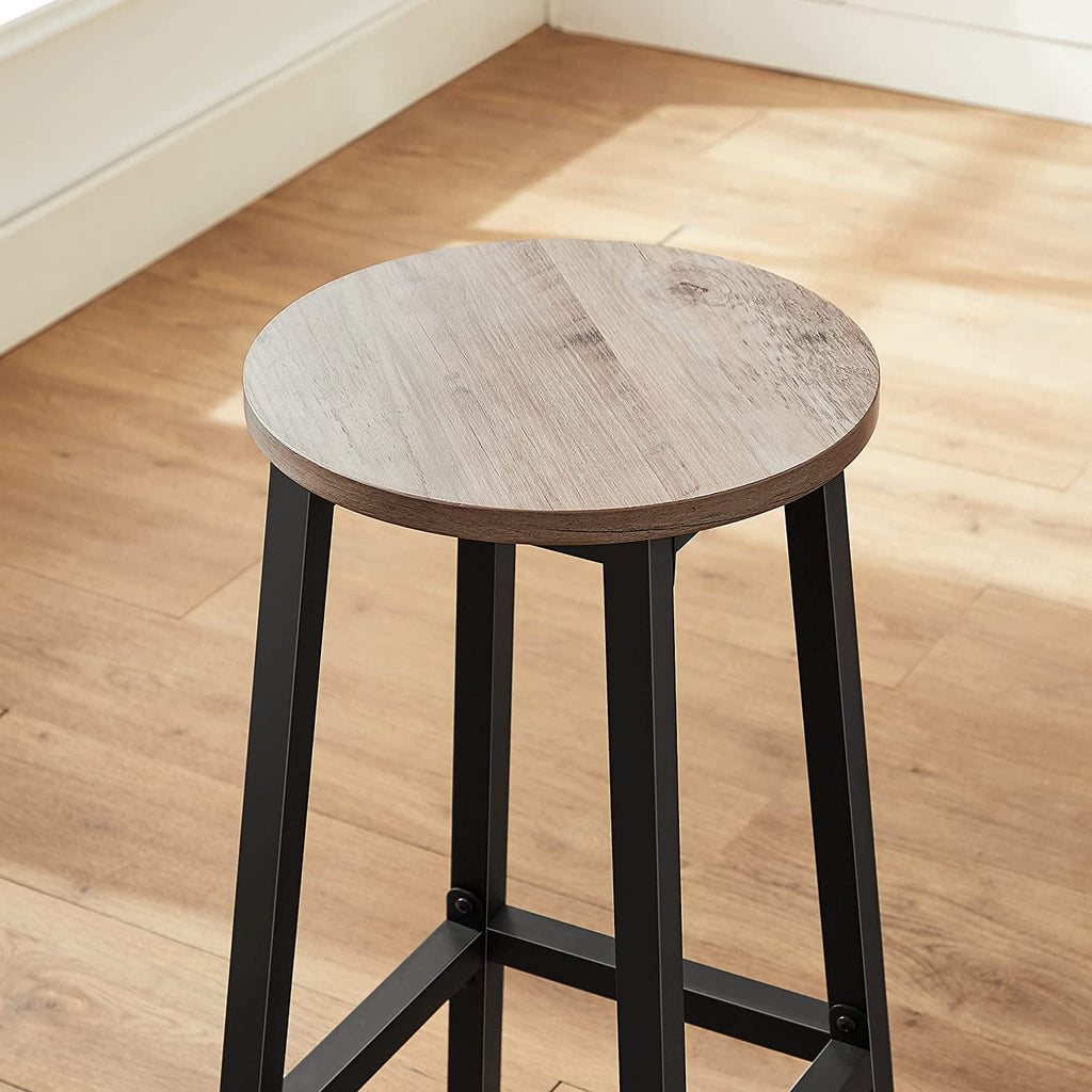 Barstolar - uppsättning av 2 - stångstolar - höjd 65 cm - med stålram
