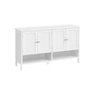 Schoenenkast - 120 cm Breed - Landelijke Stijl - Verstelbare Planken - Wolkenwit