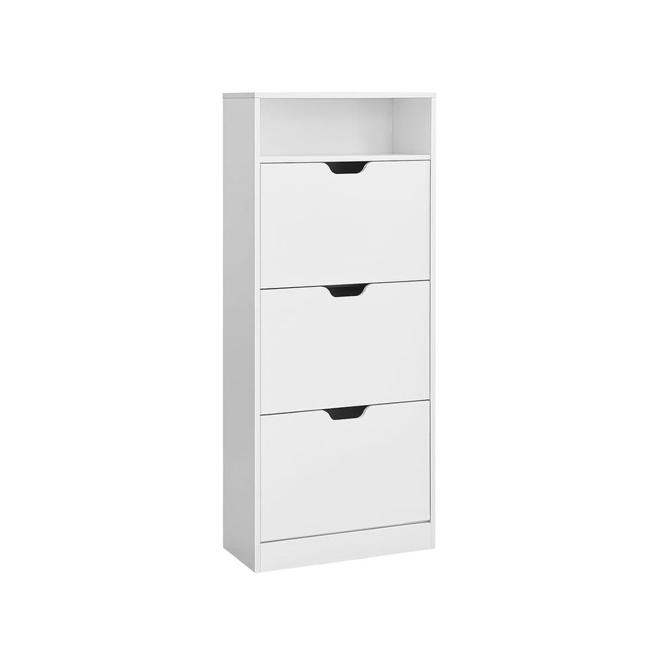Skoskåp – Plats för 14-18 par – Trä – Vintage brun