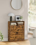 Skoskåp - med 2 ventiler och öppet fack - Vintage Brown