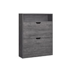 Skoskåp - med 2 ventiler och öppet fack - Vintage Brown