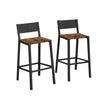 Barstolar – industriell design – set om 2 – beige och vit