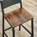 Barstolar - Uppsättning av 2 - Kökstolar - Vintage Brown