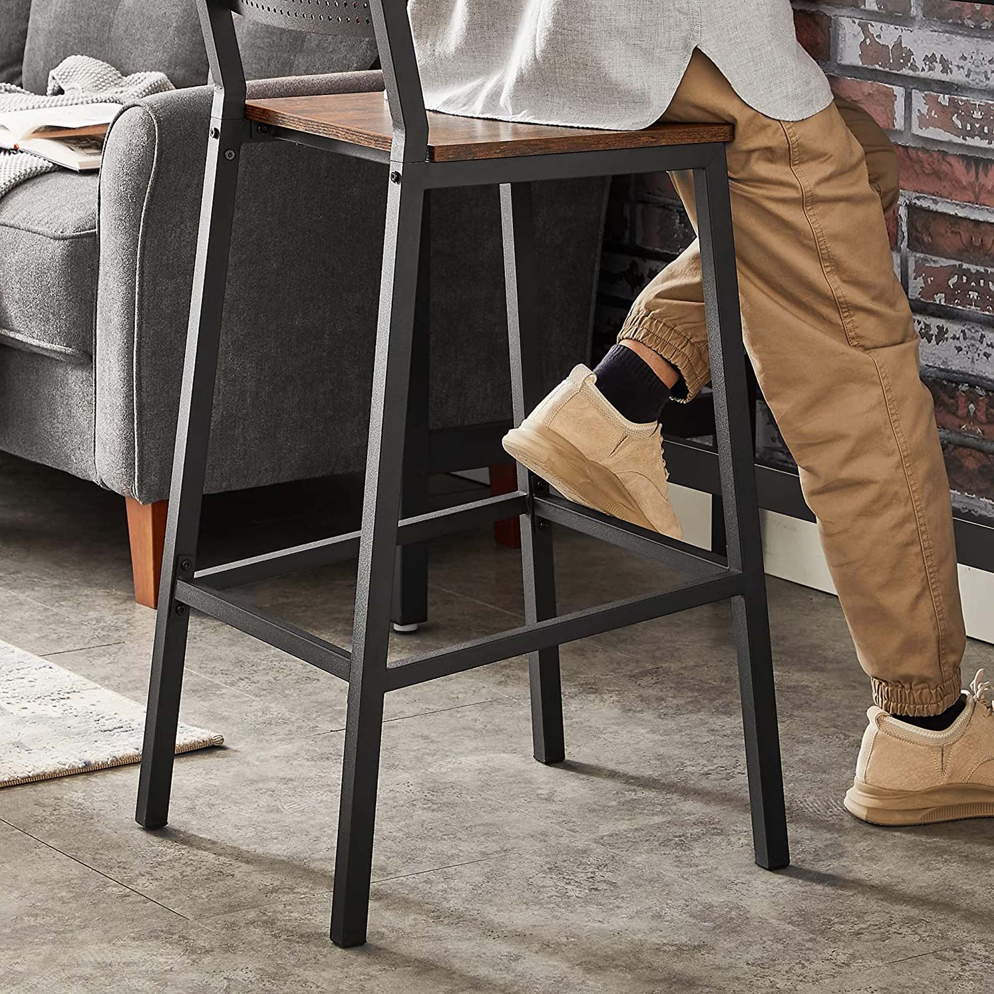 Barstolar - Uppsättning av 2 - Kökstolar - Vintage Brown
