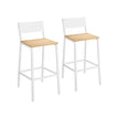 Barstolar – industriell design – set om 2 – beige och vit