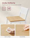 Barstolar – industriell design – set om 2 – beige och vit