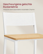 Barstolar - Industriell design - Uppsättning av 2 - beige