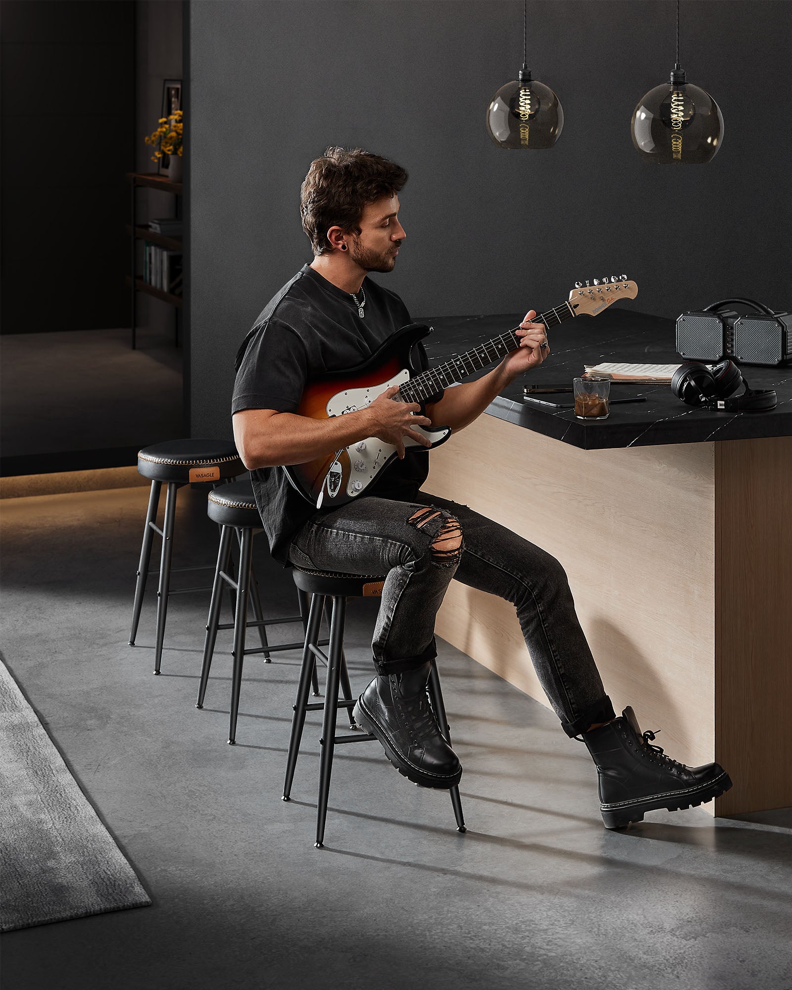 Ekho Collection - Barstolar - Uppsättning av 2 - Industriell design