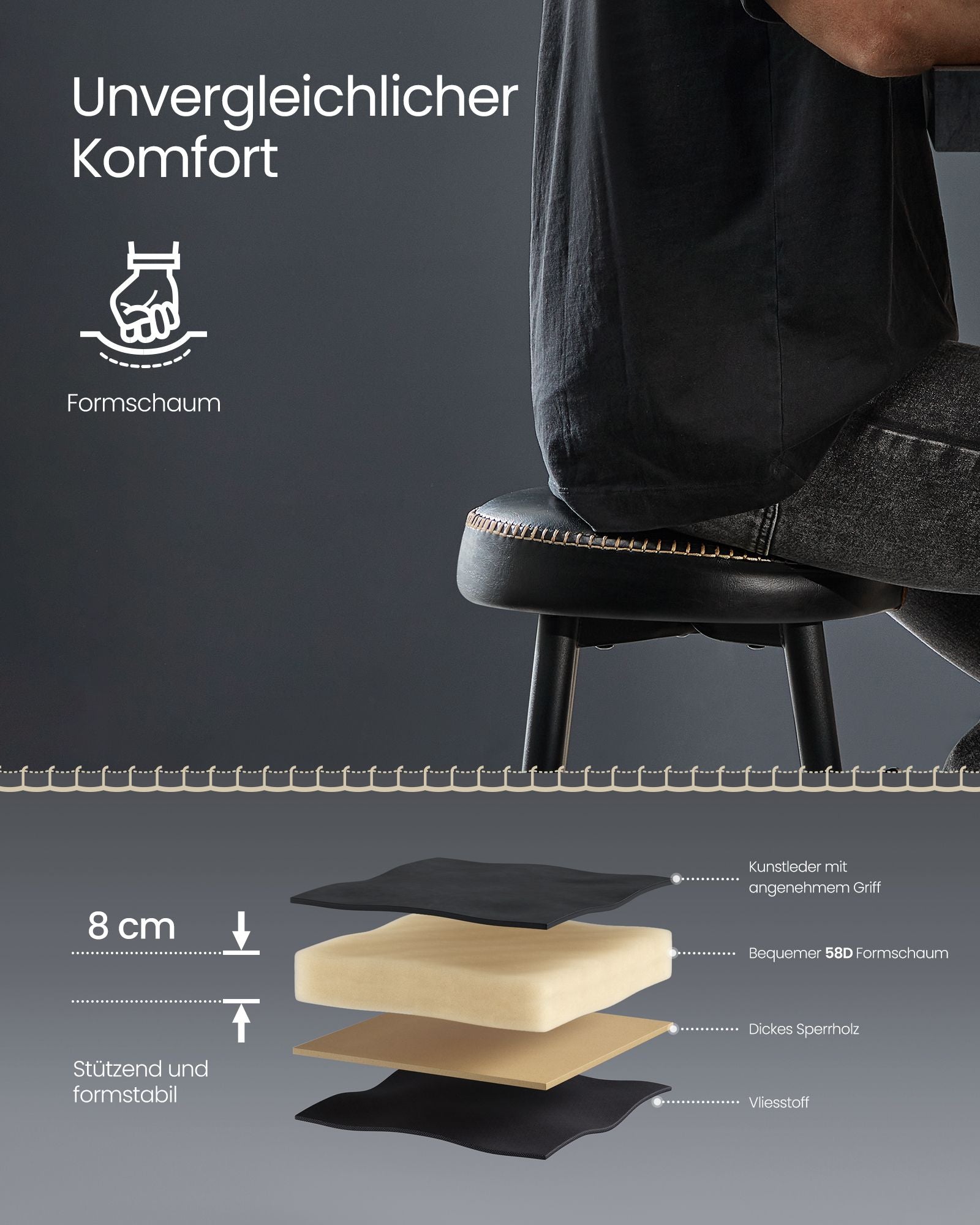 Ekho Collection - Barstolar - Uppsättning av 2 - Industriell design