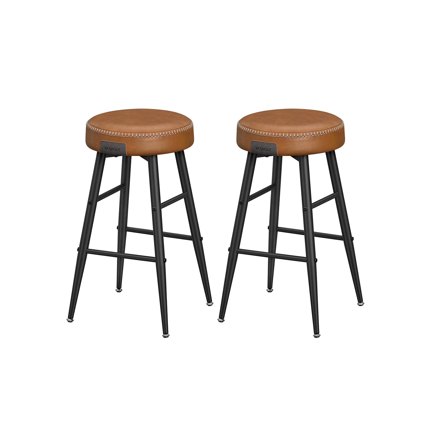 Barstol set om 2 – lätt att montera – svart