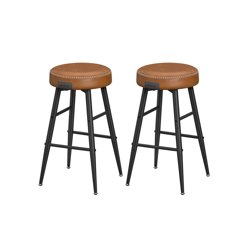 Barstol set om 2 – lätt att montera – svart