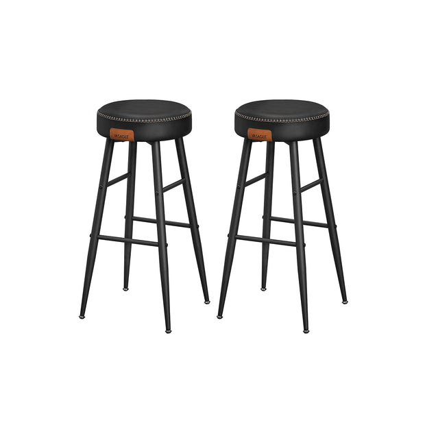 Barstolar – Set om 2 – Industriell design – Ink Black