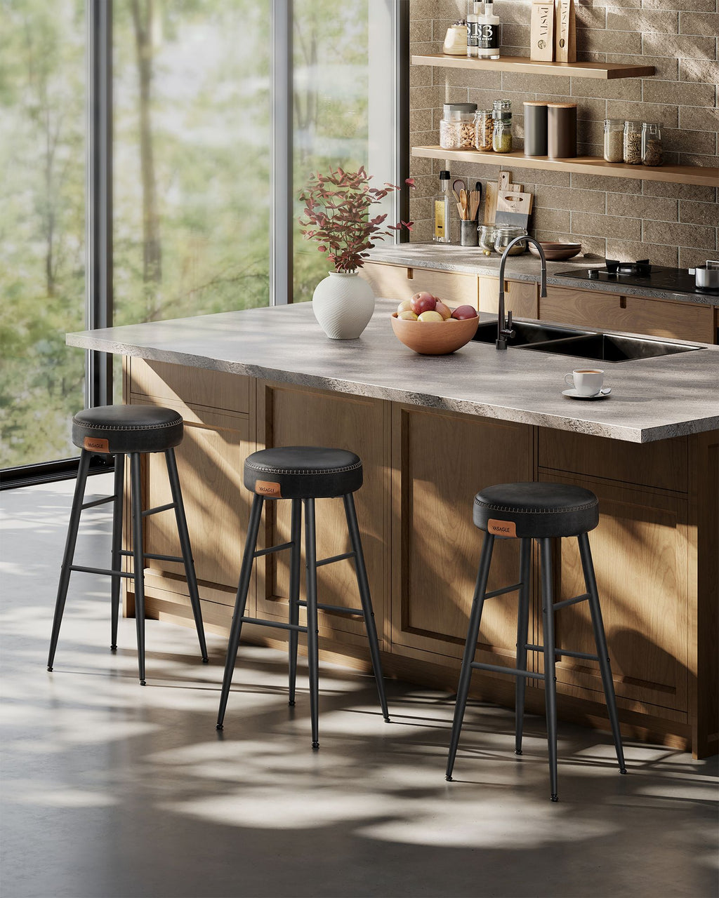 Ekho Collection - Barstol - Uppsättning av 2 - Basic Black