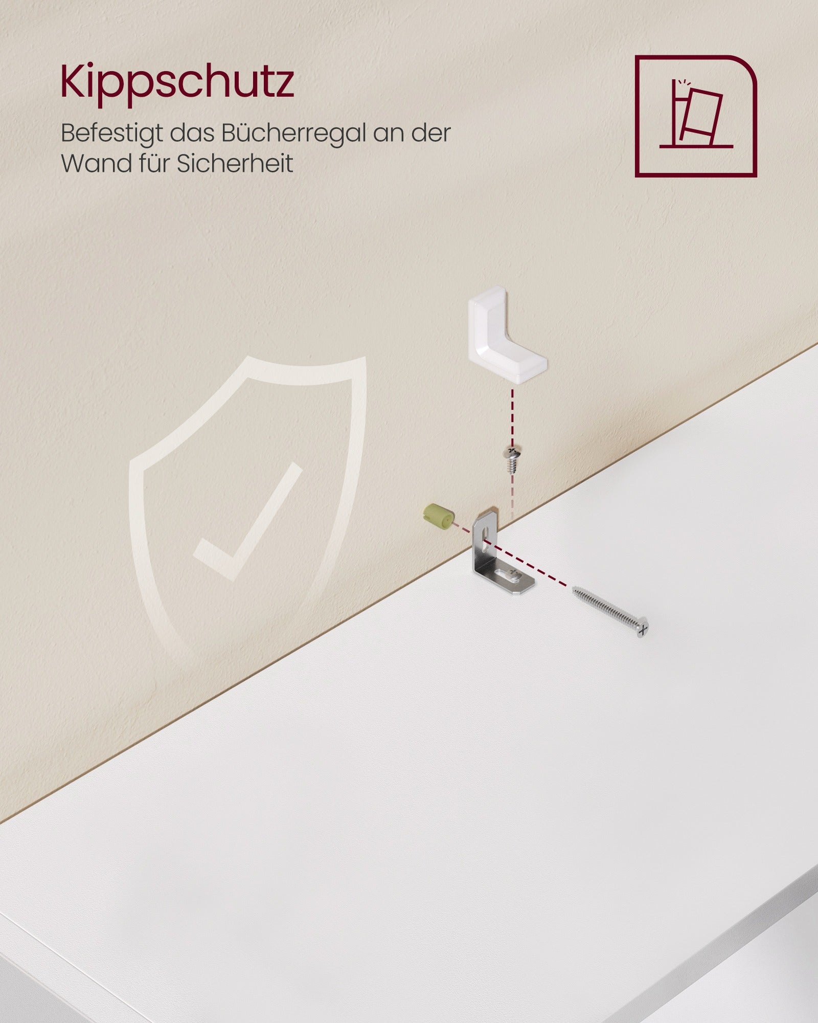 Boekenkast - 5 Planken - Verstelbare Planken - 134 cm - Wolkenwit