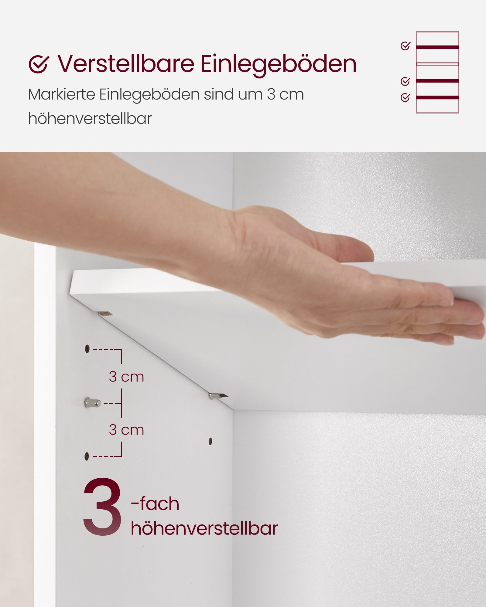 Boekenkast - 5 Planken - Verstelbare Planken - 134 cm - Wolkenwit