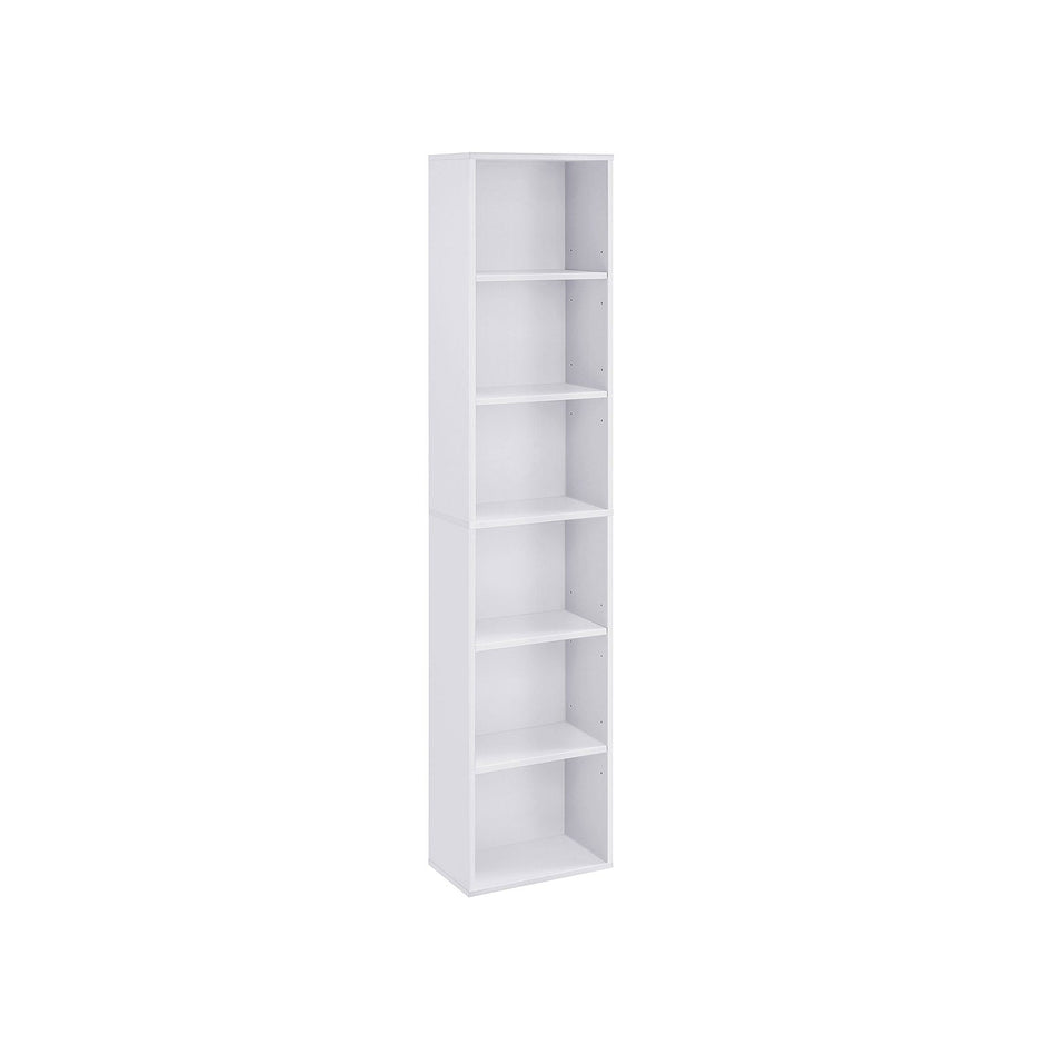 Bokhylla – Skandinavisk design – 6 nivåer – Vit
