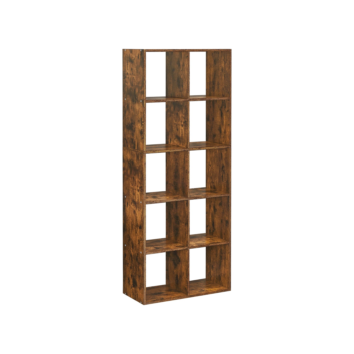 Bokhylla - med 10 fack - Vintage Brown