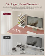 Bokhylla - Trädform - Space -Saving - Wolkwit