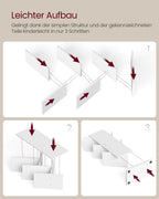 Bokhylla - Trädform - Space -Saving - Wolkwit
