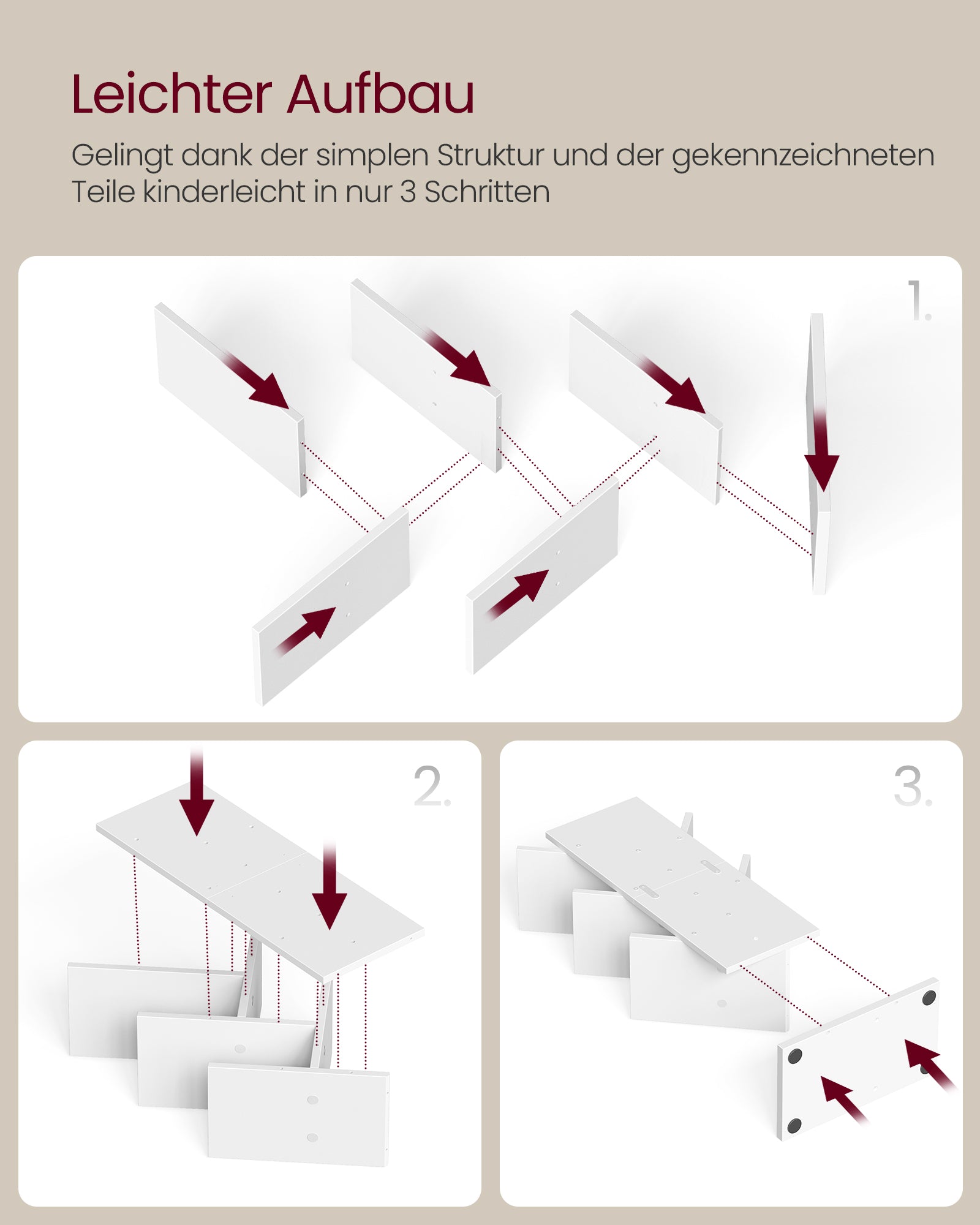 Bokhylla - Trädform - Space -Saving - Wolkwit