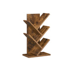 Bokhylla - Trädform - Space -Saving - Vintage Brown