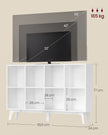 Boekenkast - 8 Vakken - 120 x 77 cm - Smal - Wolkenwit