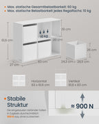 Bokhylla med 6 fack 27 x 83 x 61,6 cm snövit