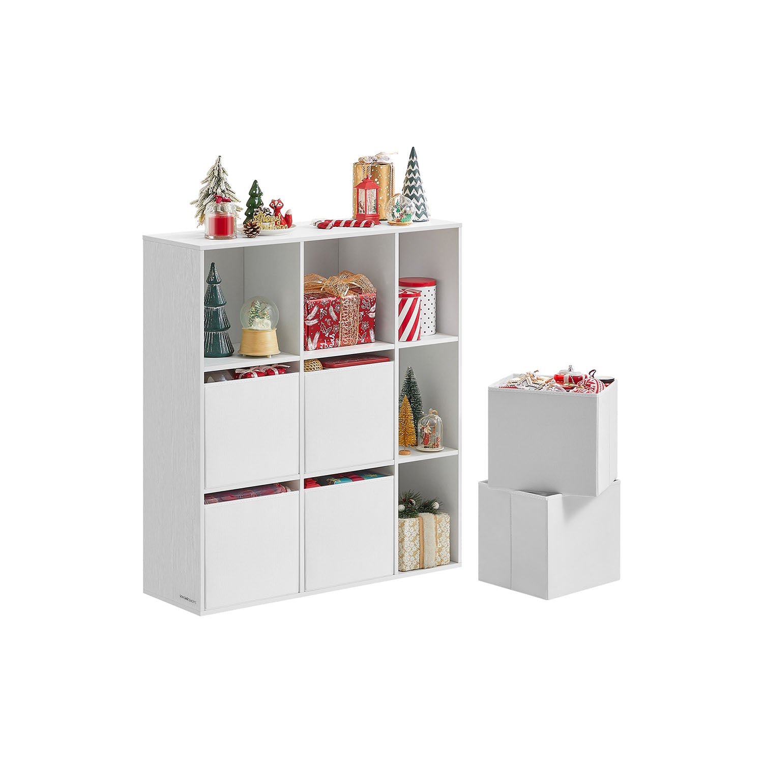 Bokhylla med 6 tyglådor - Toolless - förvaringsmöbler