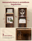 Boekenkast - 6 Planken - Smal - Verstelbare Planken - Vintage Bruin