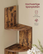 Hörnhylla – LED-belysning – Mångsidig vägghylla – Vardagsrum eller sovrum