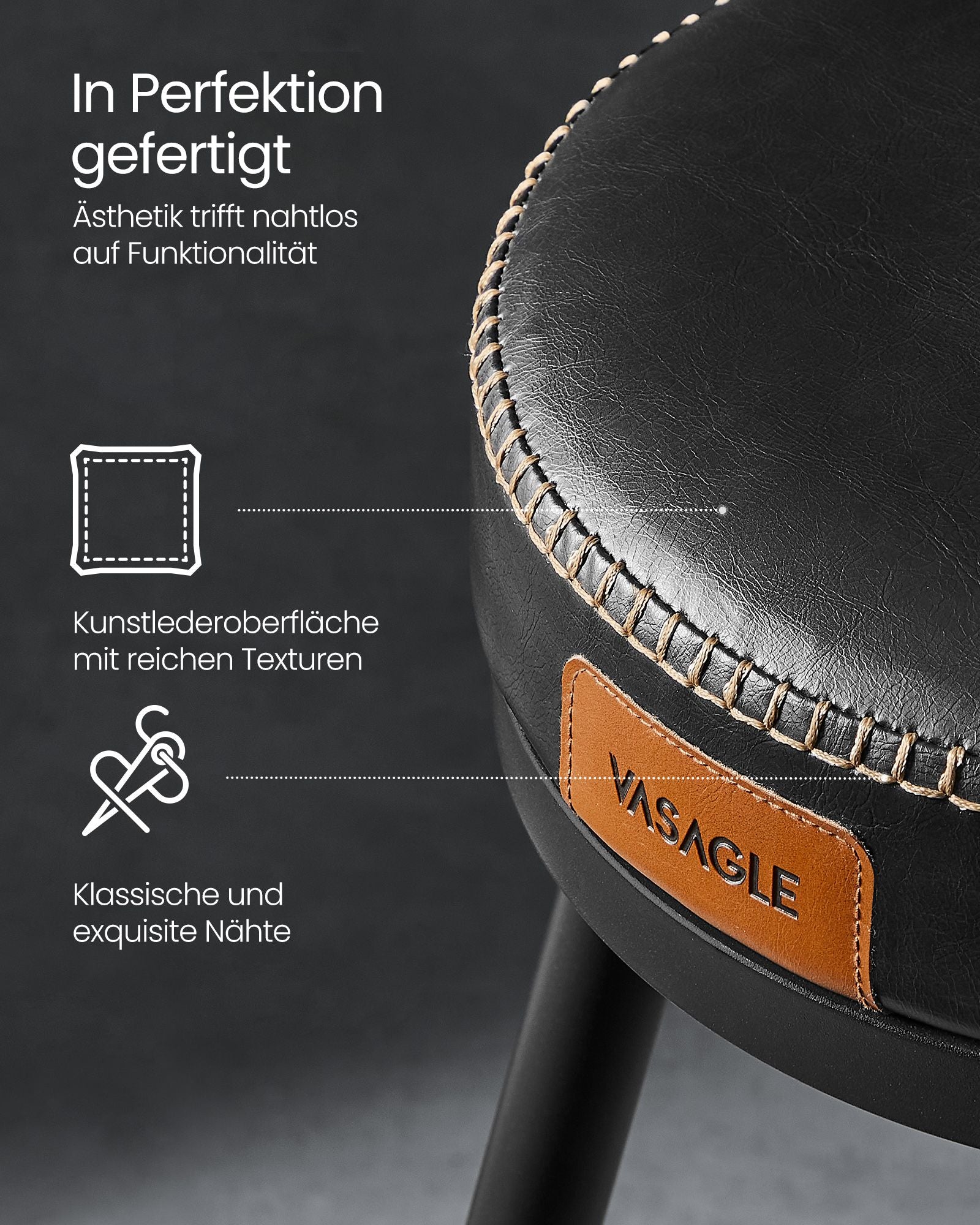 Ekho -samling - Barstolar uppsättning av 2 med roterande ryggstödbläck