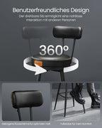 Ekho -samling - Barstolar uppsättning av 2 med roterande ryggstödbläck