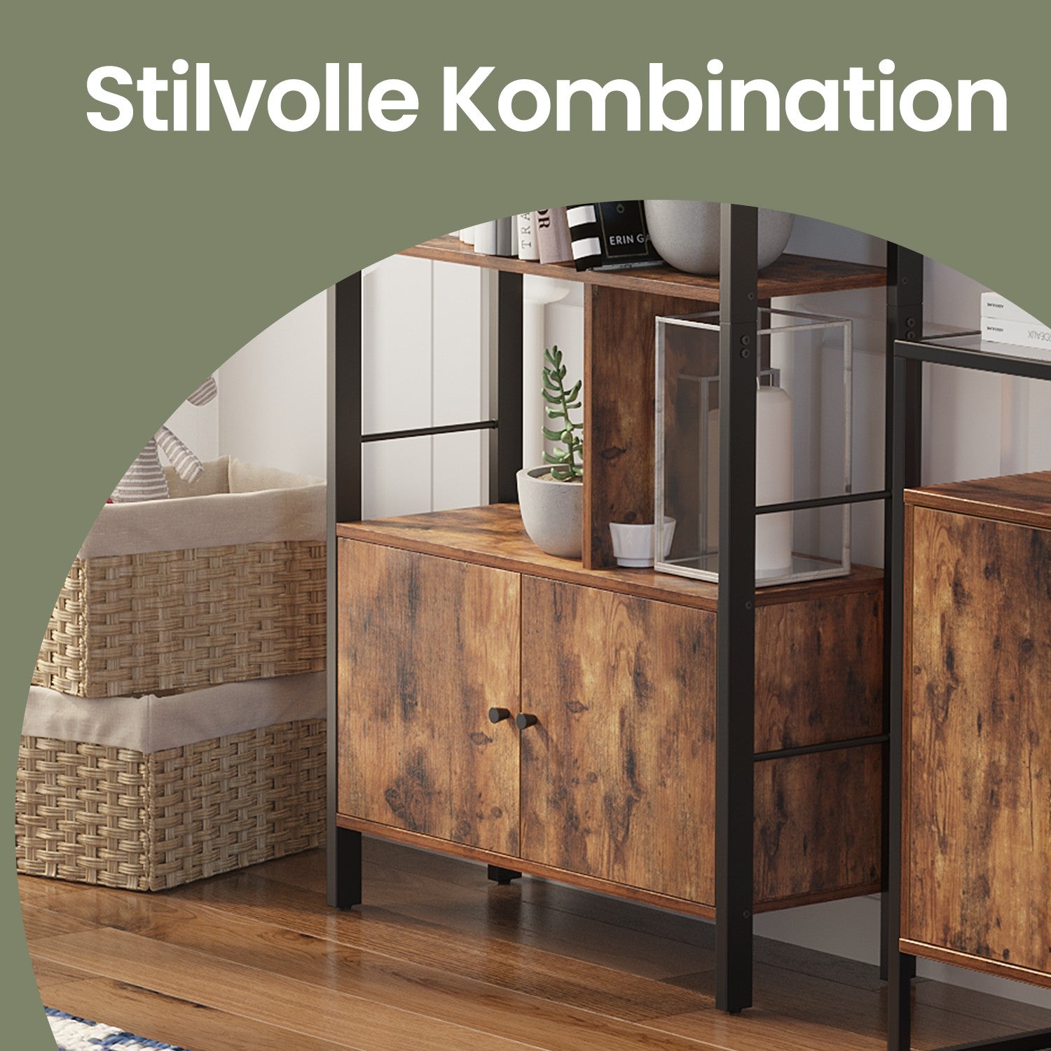 Bokhylla - med 4 hyllor, kompakt och elegant