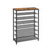 Skoställ – Utrymmesbesparande design – Vintage brun-svart