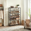 Skoställ – Utrymmesbesparande design – Vintage brun-svart