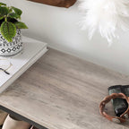 Shoe Rack - med 5 hyllor - galler med träblad - bruna