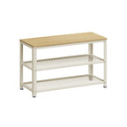 Skobänk - 2 hyllor - 73 x 30 x 45 cm - brun/svart