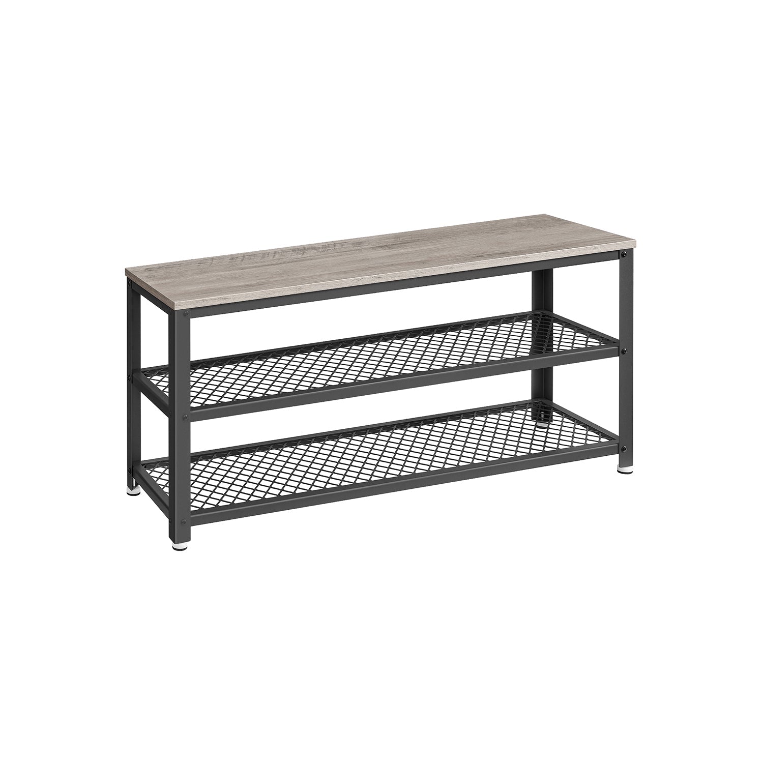 Shoe Rack - Med 2 hyllor - Metallram - 100 x 30 x 45 cm