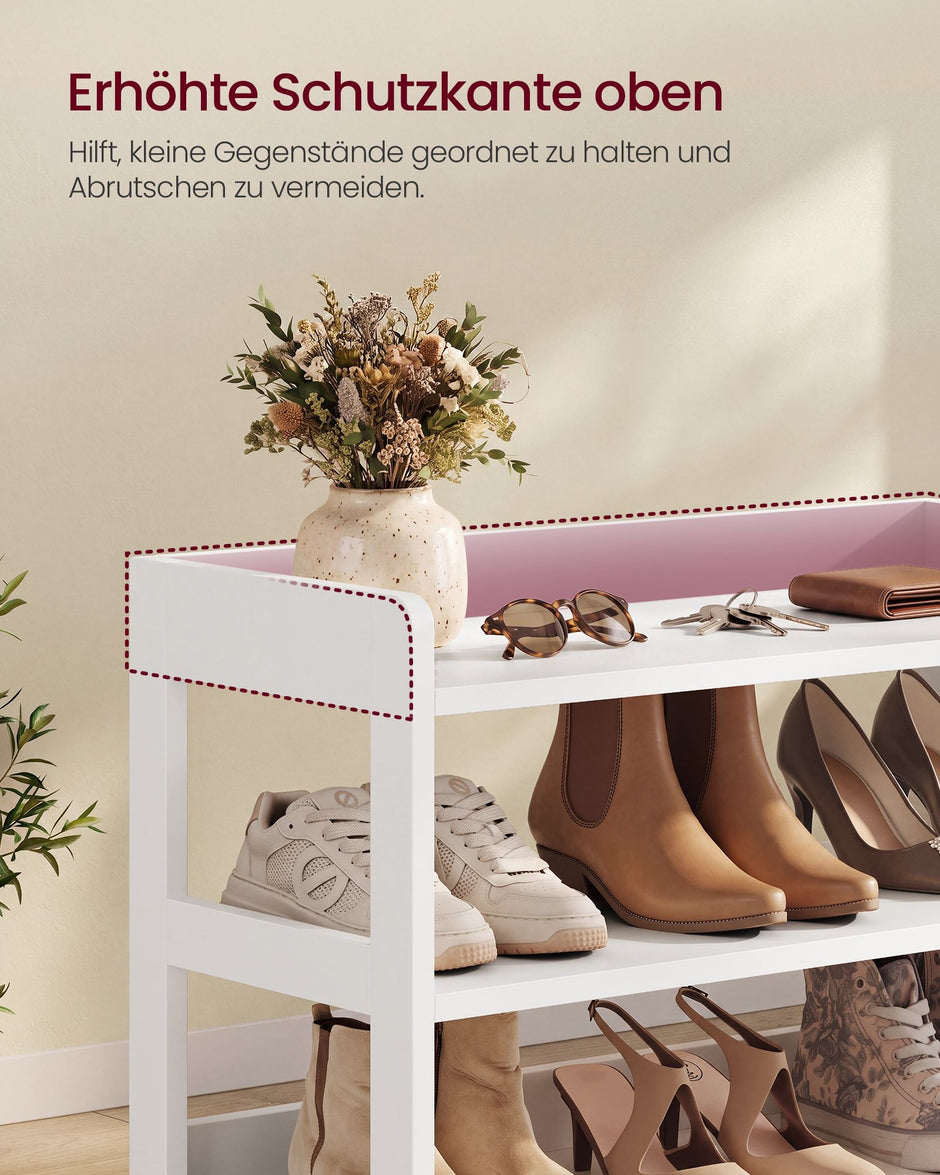 Schoenenrek – 5 Niveaus – Met Bovenplank – 63 cm – Wolkenwit
