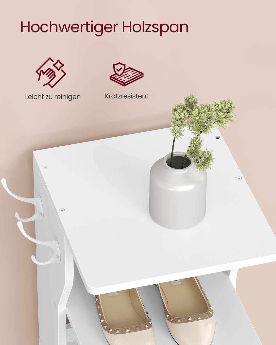 Smalt skoställ 7 nivåer - hall och entré - platsbesparande design