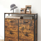 Skoskåp - med 4 ventiler - sko lagring - industriell - brun / svart