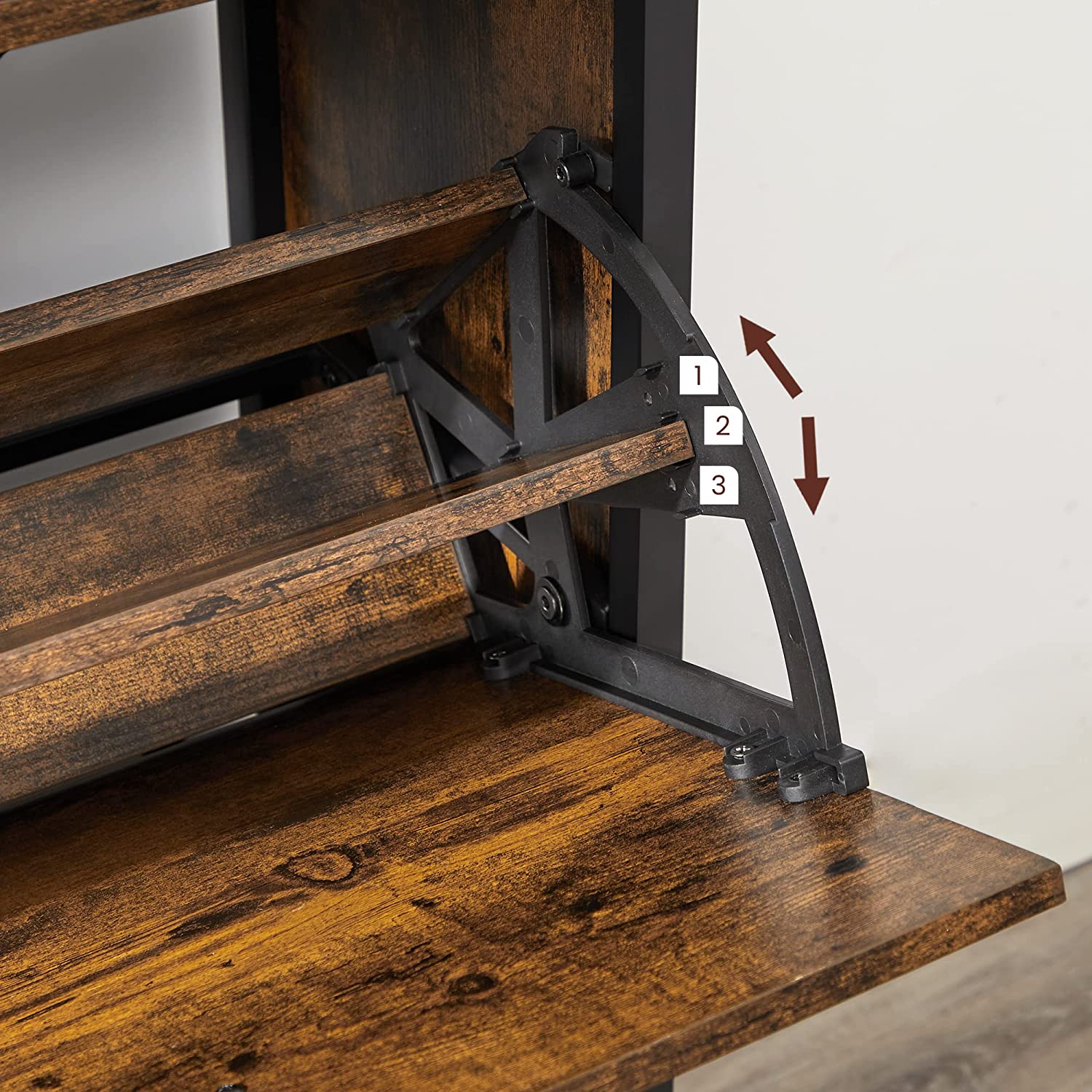 Skoskåp - med 4 ventiler - sko lagring - industriell - brun / svart