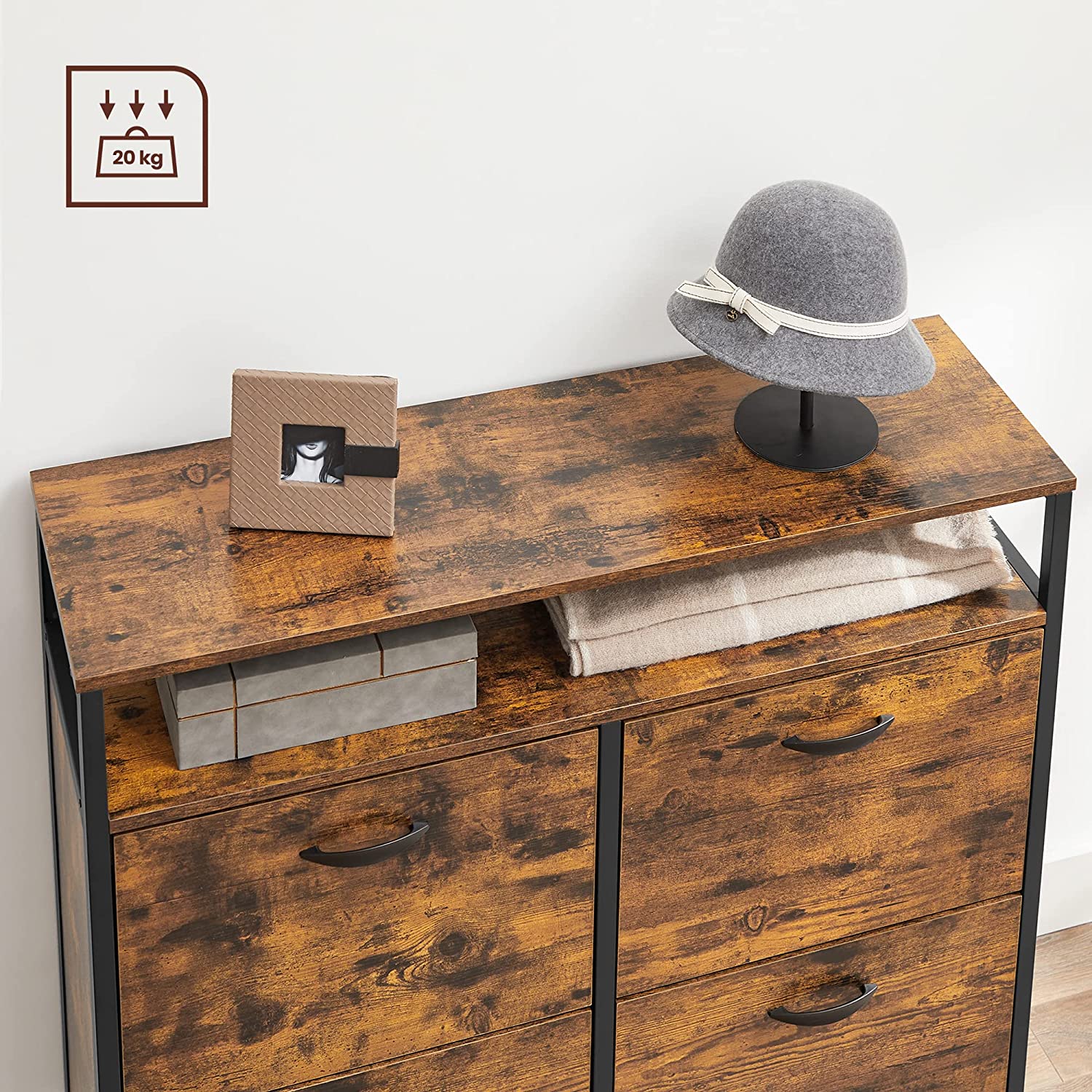 Skoskåp - med 4 ventiler - sko lagring - industriell - brun / svart